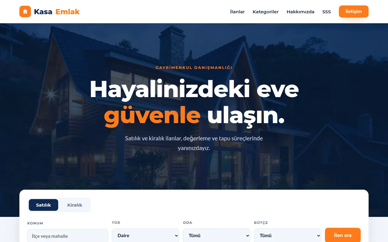 Emlak Ofisi Web Sitesi — Kasa Emlak